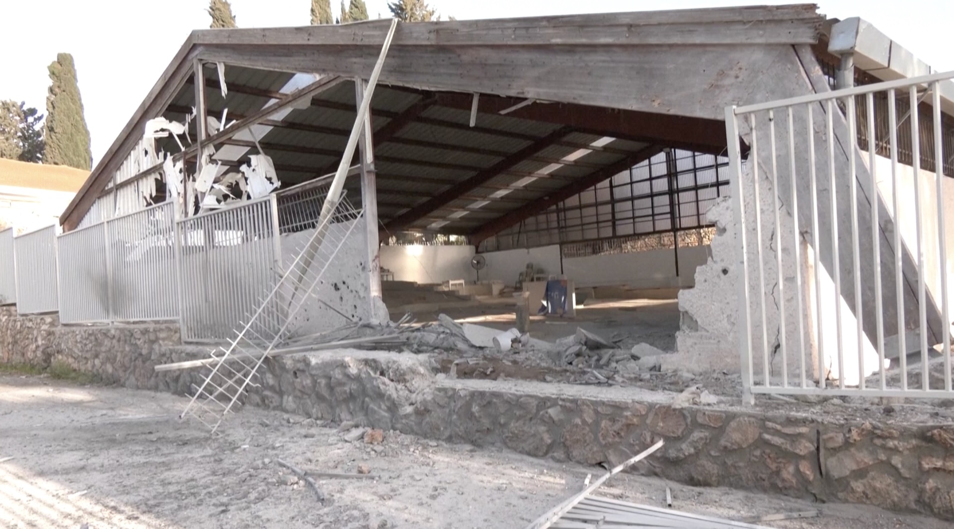 Video thumbnail for Hezbollah rocket attack damages 1,500-year-old Israeli church