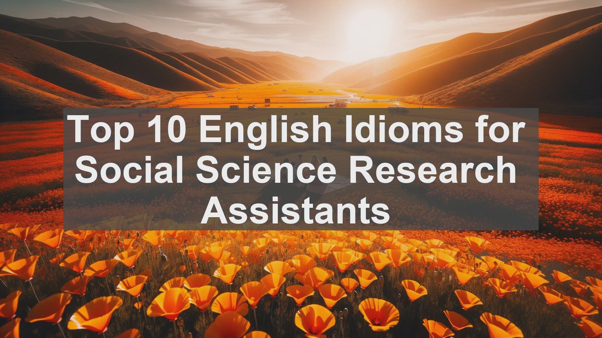 'Video thumbnail for Top 10 English Idioms for Social Science Research Assistants'