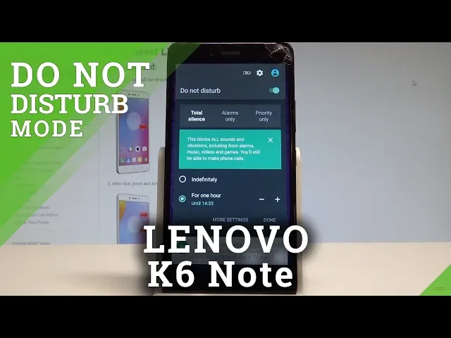 Video thumbnail for How to Set Up Do Not Disturb in LENOVO K6 Note - Do Not Disturb Settings |HardReset.Info