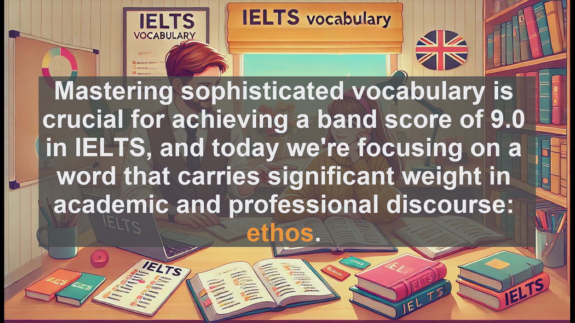 'Video thumbnail for 2000 Must Know IELTS 9.0 Vocabulary - Ethos: Mastering Advanced Vocabulary for IELTS Success'