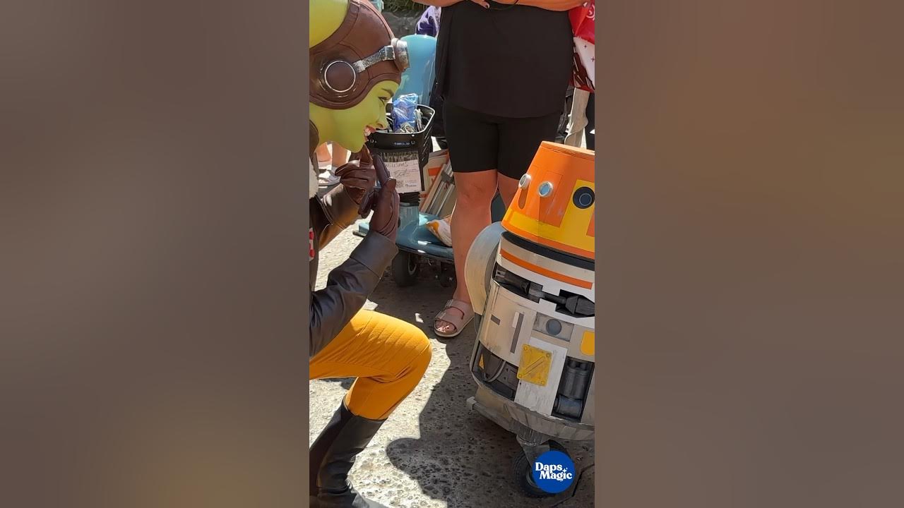 'Video thumbnail for Hera preps Chopper to Meet with People. #disneyland #starwars #chopper #hera #ahsoka'