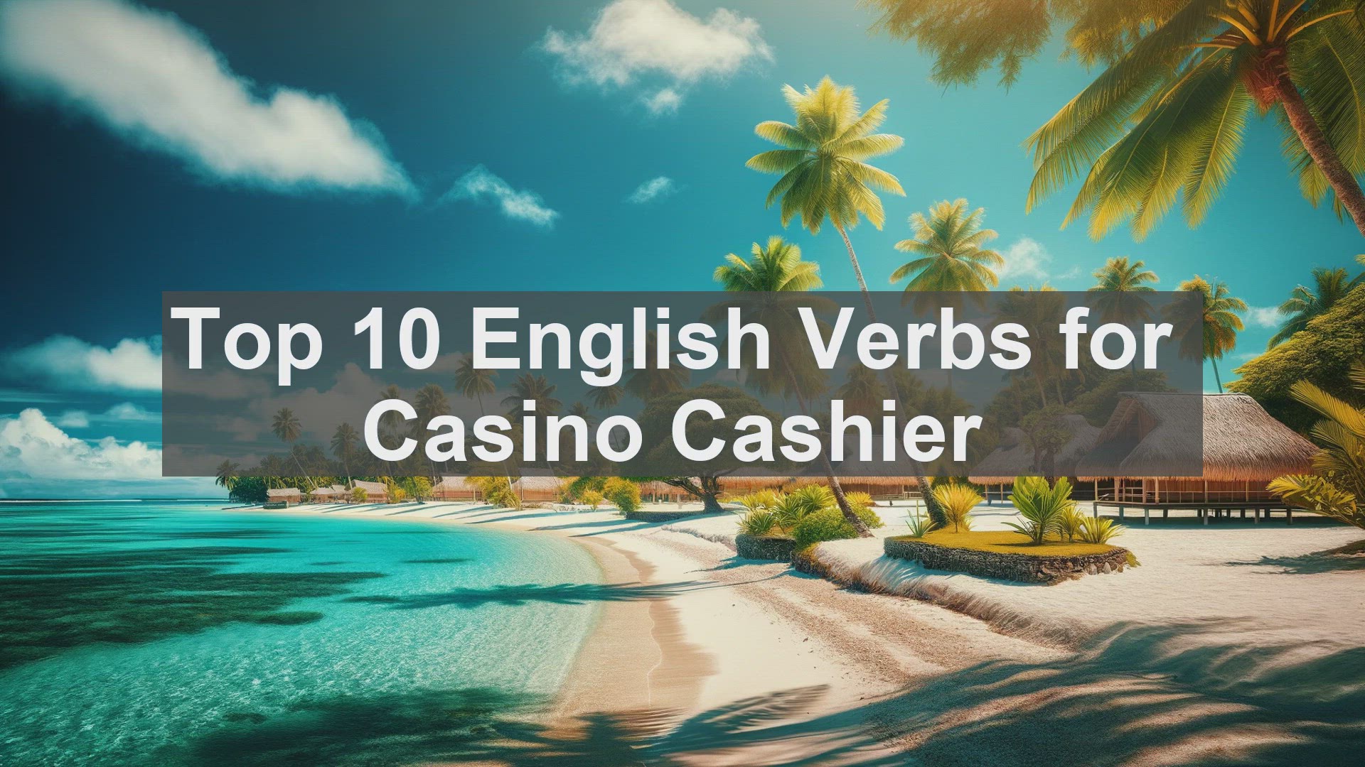 'Video thumbnail for Top 10 English Verbs for Casino Cashier'