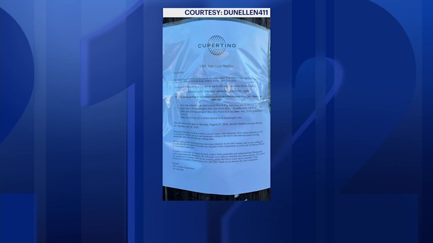 Video thumbnail for New CBS show "Cupertino" filming in Dunellen