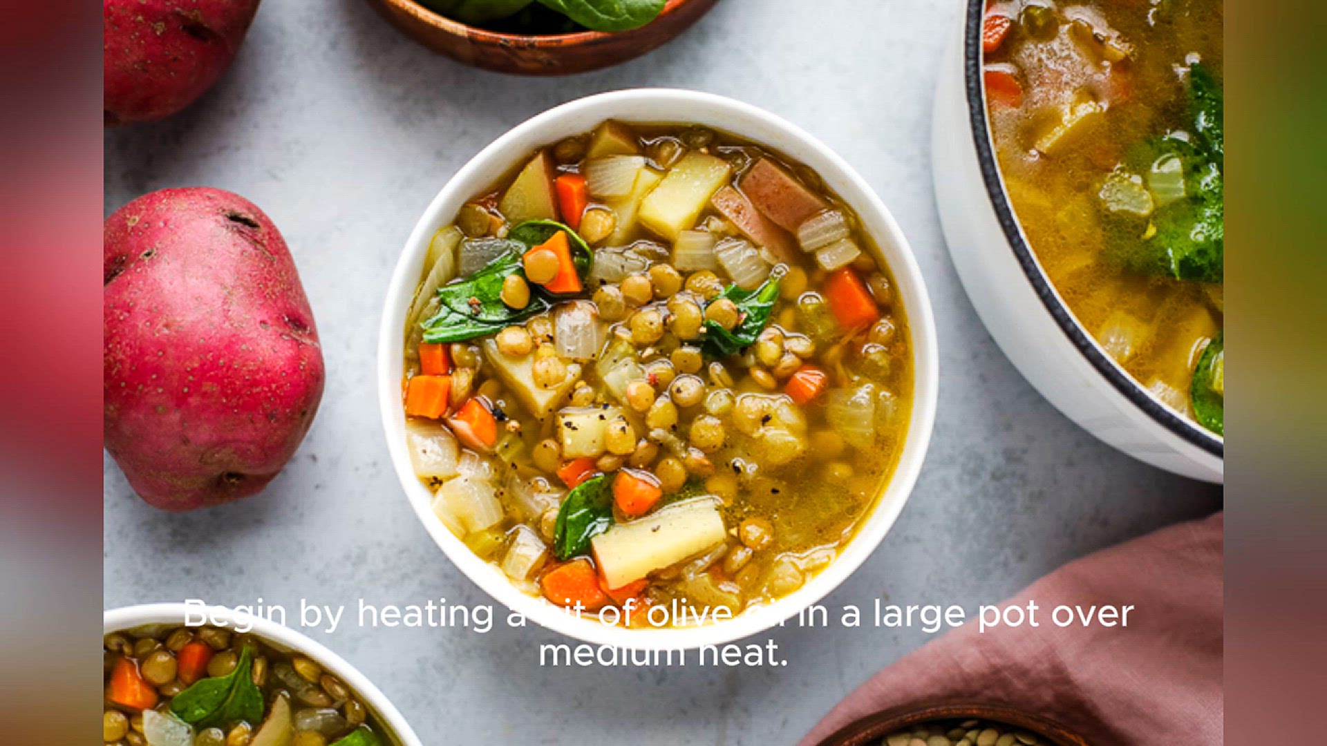 Video thumbnail for Lentil soup recipe