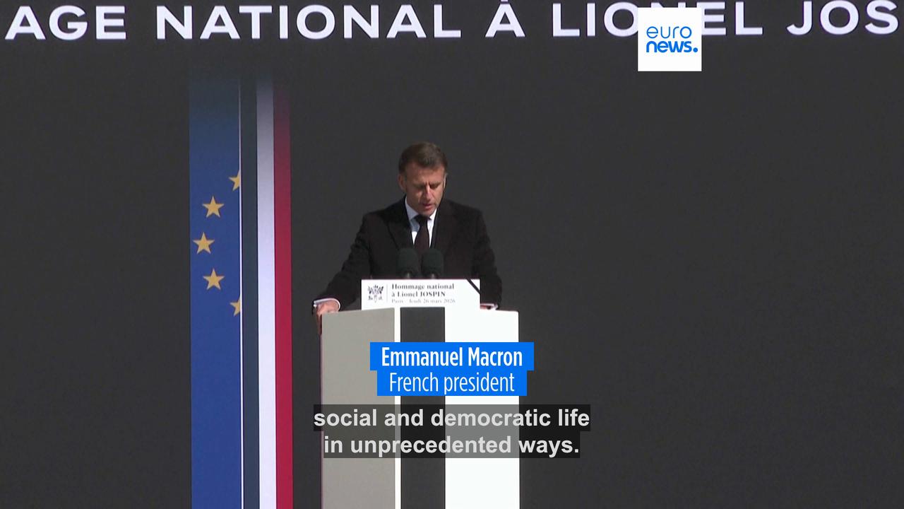 Video thumbnail for France bids farewell to former Prime Minister Lionel Jospin who 'fought for justice and freedom'