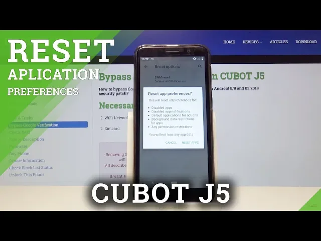 Video thumbnail for How to Reset App Preferences in CUBOT J5 - Restore Default Setup