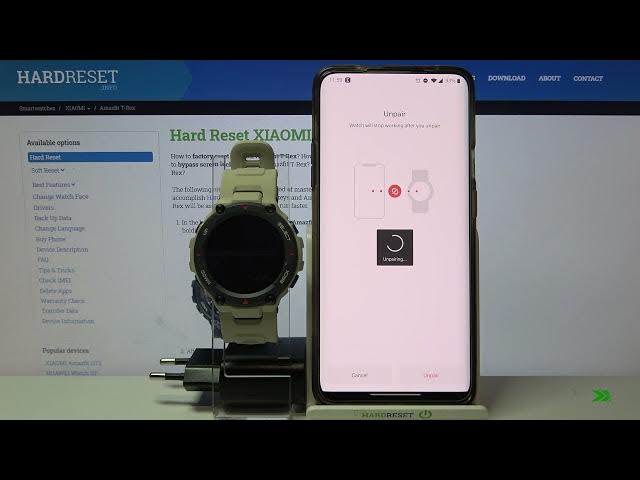 Video thumbnail for How to Unpair XIAOMI Amazfit T-Rex – Remove Bluetooth Connection