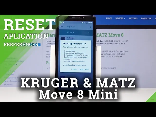 Video thumbnail for How to Reset App Preferences in Kruger & Matz Move 8 Mini - Restore App Settings