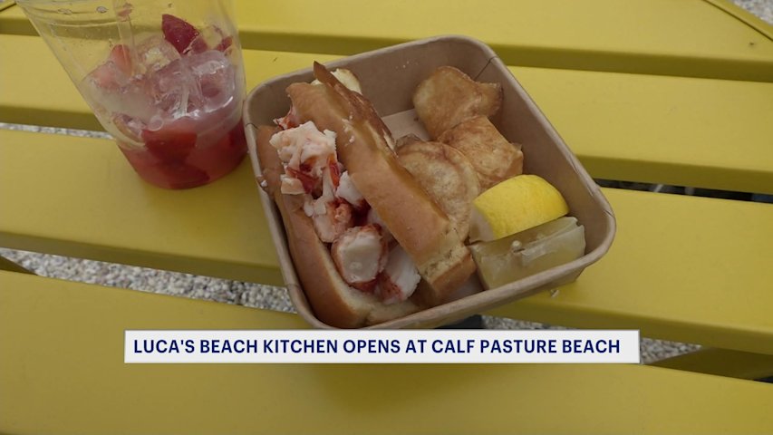 Video thumbnail for 'Norwalk icon in the making.' Luca's Beach Kitchen opens at former Ripka's Cafe site at Calf Pasture Beach