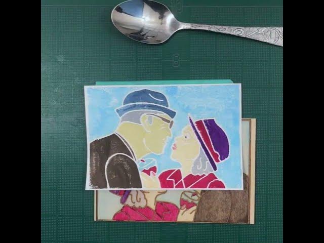 Video thumbnail for The satisfying process of hand-painting a laser-cut woodblock #painting #handmade #printmaking