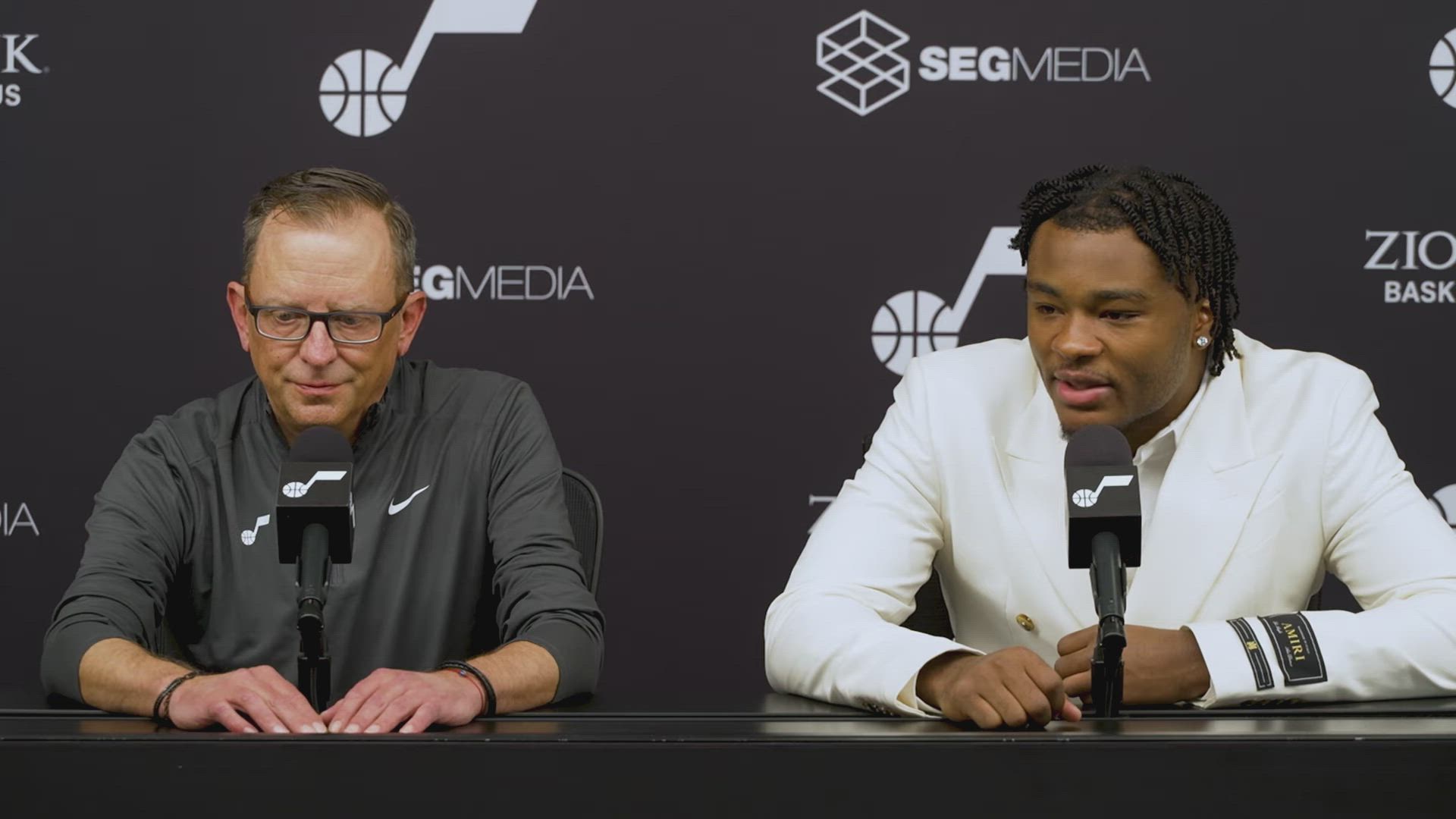 Video thumbnail for Utah Jazz First-Rounder Isaiah Collier Dishes on Being Drafted