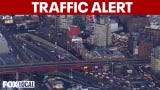 Video thumbnail for NYC traffic, watermain break near LIE