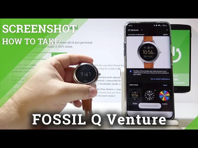 Video thumbnail for How to Take Screenshot in FOSSIL Q Venture - Save Screen