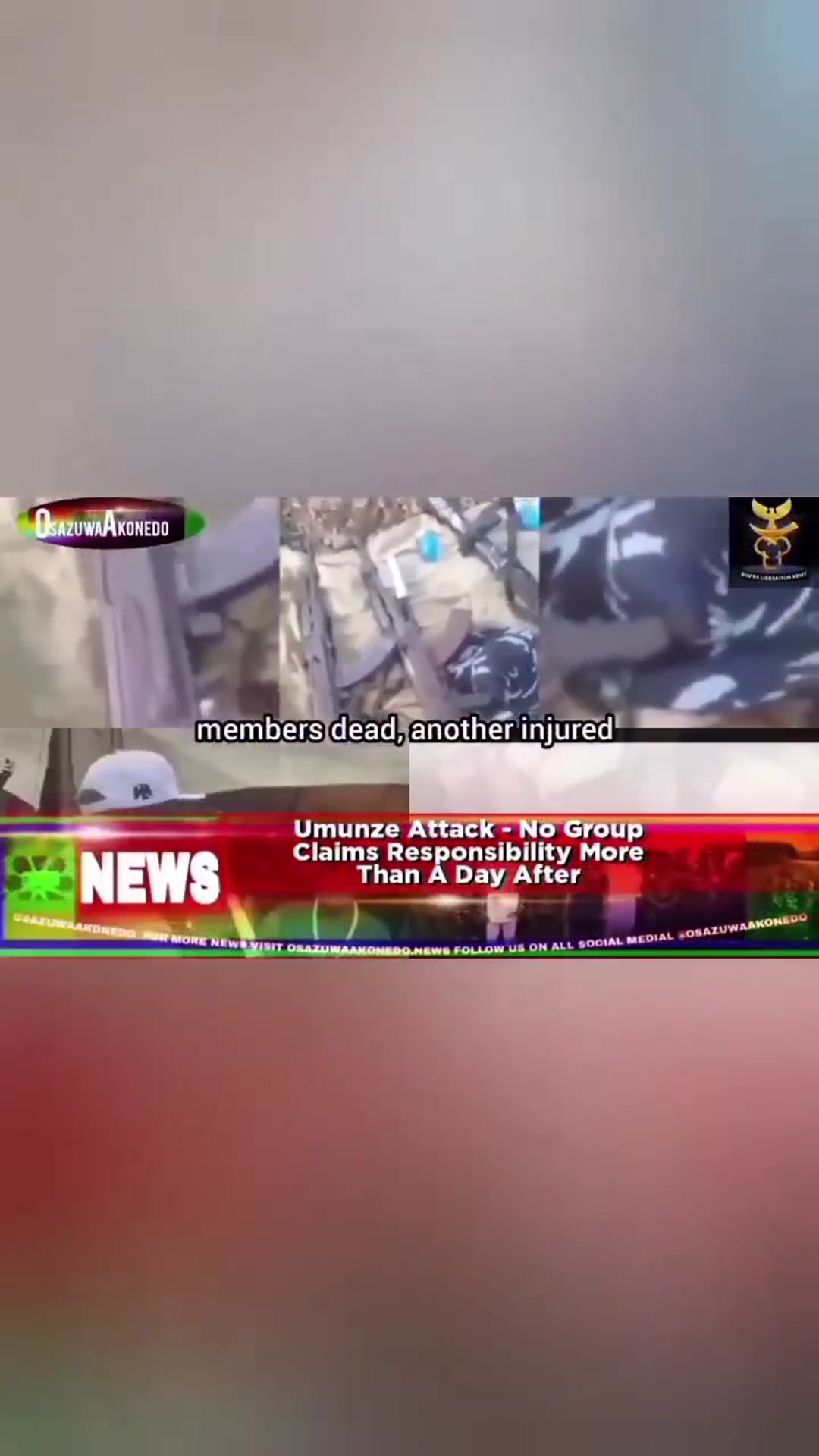 'Video thumbnail for Umunze Attack - No Group Claims Responsibility More Than A Day After '