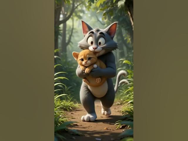 Video thumbnail for Cat stole the Lion Cub! 🐾 #shorts #funny #cat