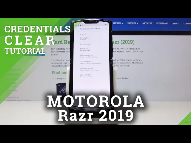 Video thumbnail for How to Clear Credentials in MOTOROLA Razr 2019 – Remove All Licenses