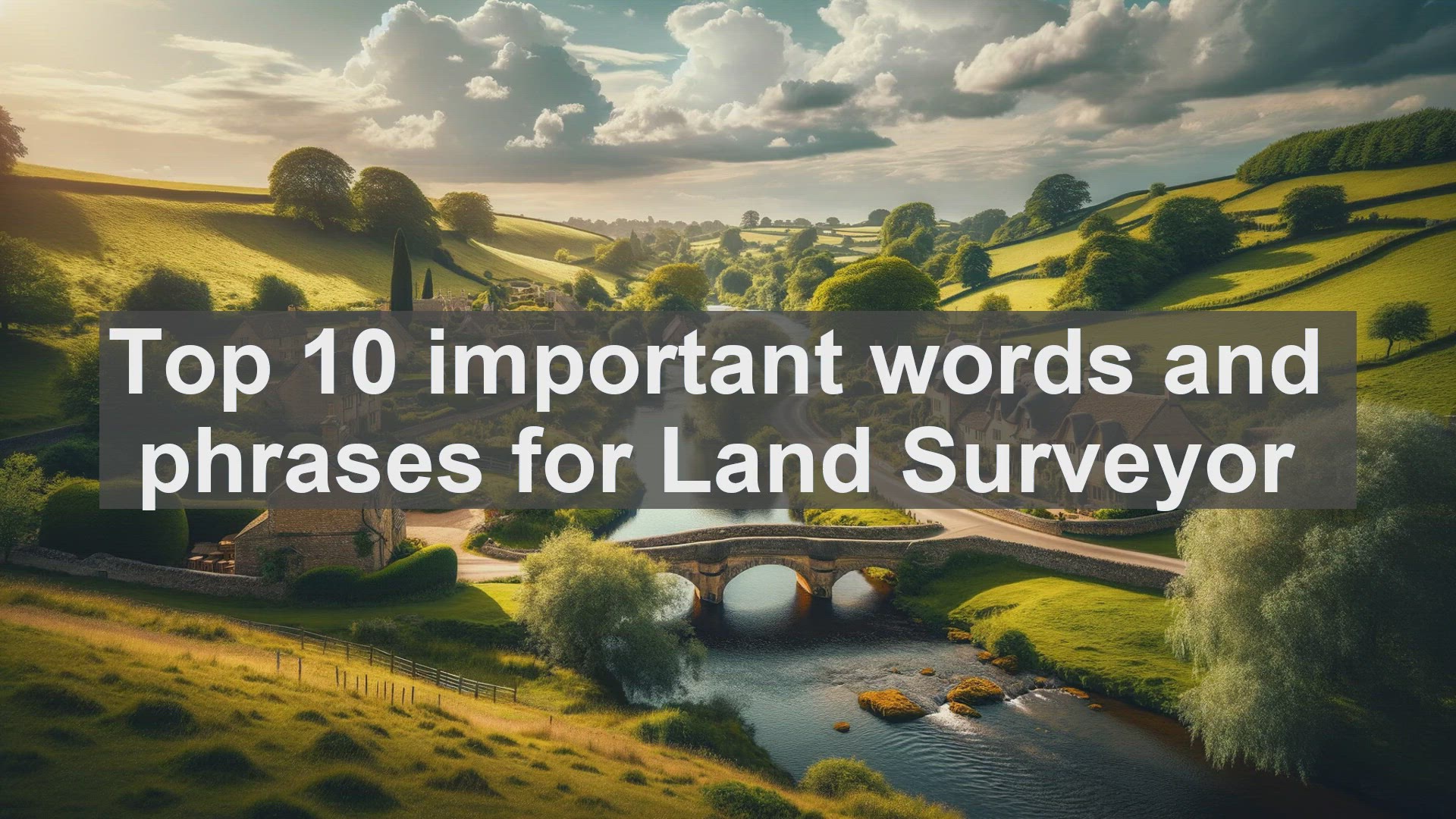 'Video thumbnail for Top 10 important words and phrases for Land Surveyor'