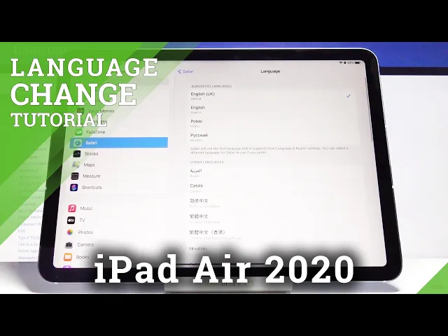 Video thumbnail for How to Change Safari Language on iPad Air 2020 – Language Settings