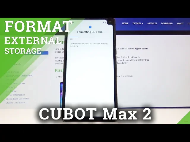 Video thumbnail for How to Format SD Card in CUBOT Max 2 - Clear External Memory