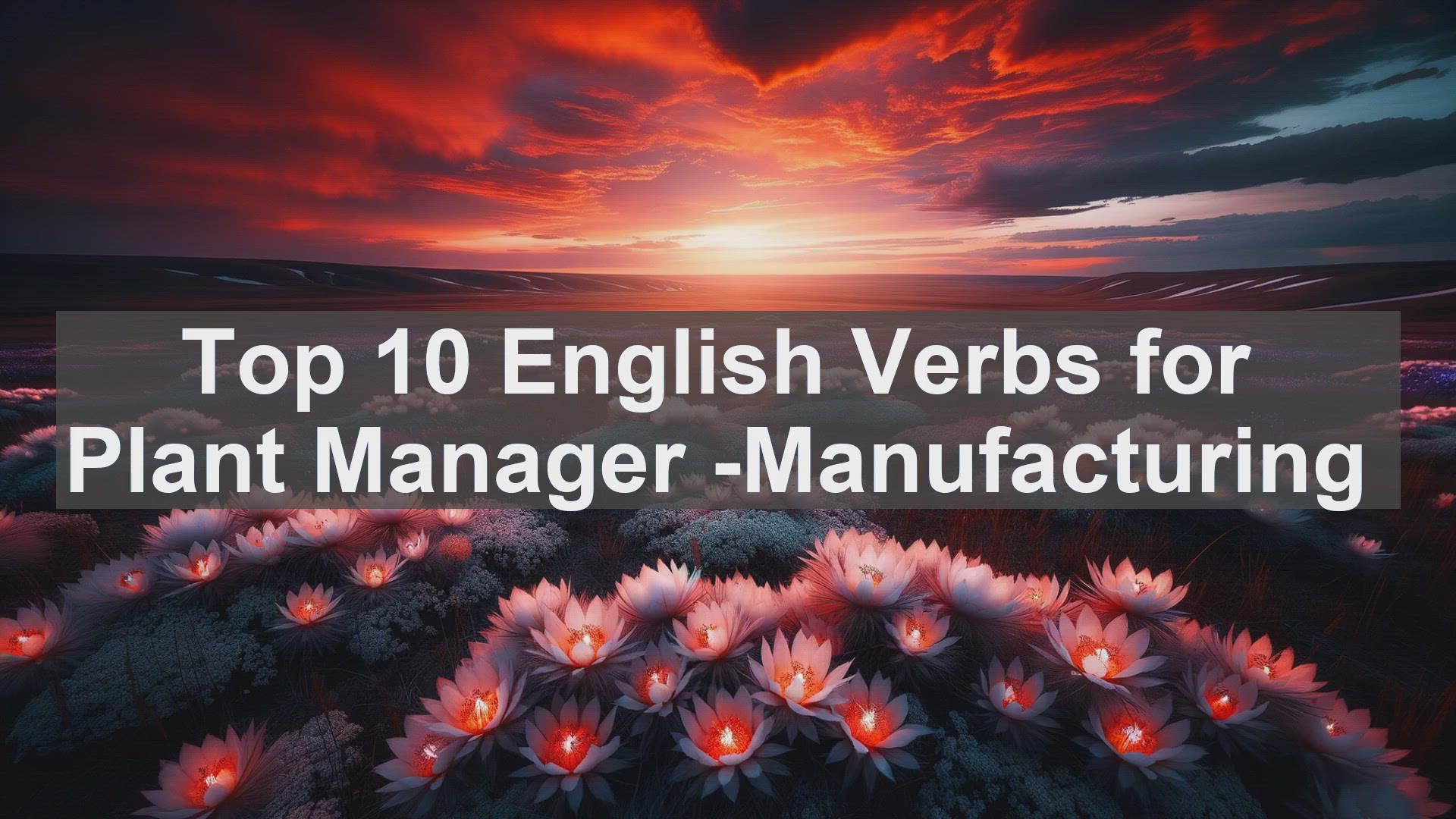 'Video thumbnail for Top 10 English Verbs for Plant Manager Manufacturing'