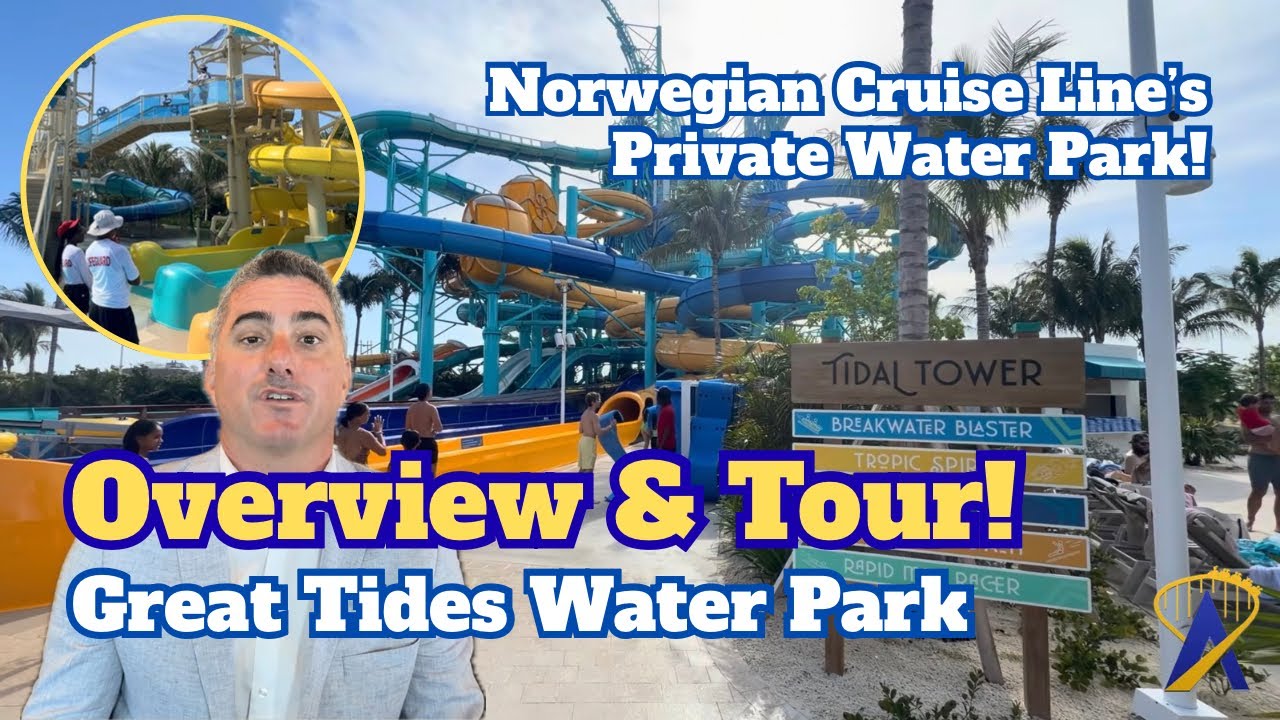 Video thumbnail for Official Tour of Norwegian Cruise Line's New Water Park on Great Stirrup Cay