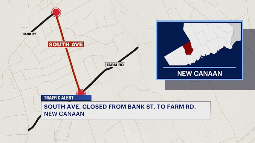 Video thumbnail for South Avenue closed as Aquarion work continues in New Canaan