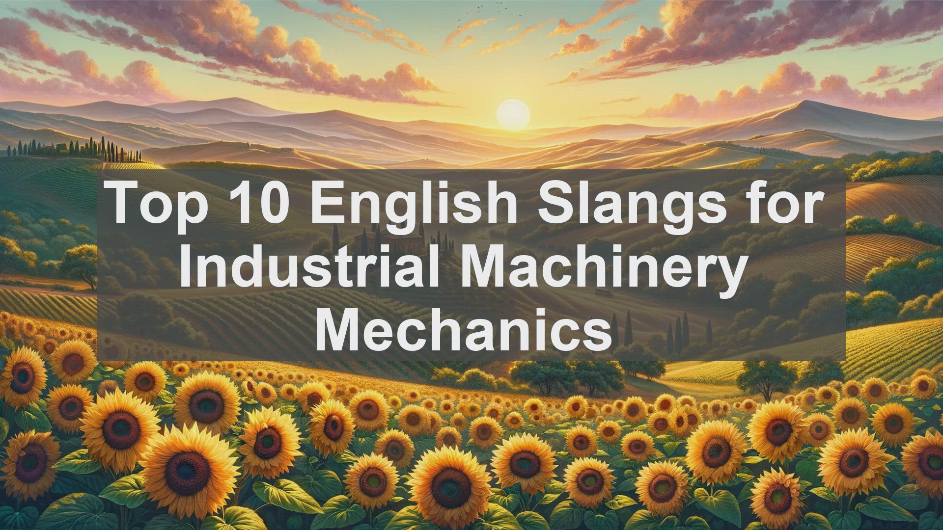 'Video thumbnail for Top 10 English Slangs for Industrial Machinery Mechanics'