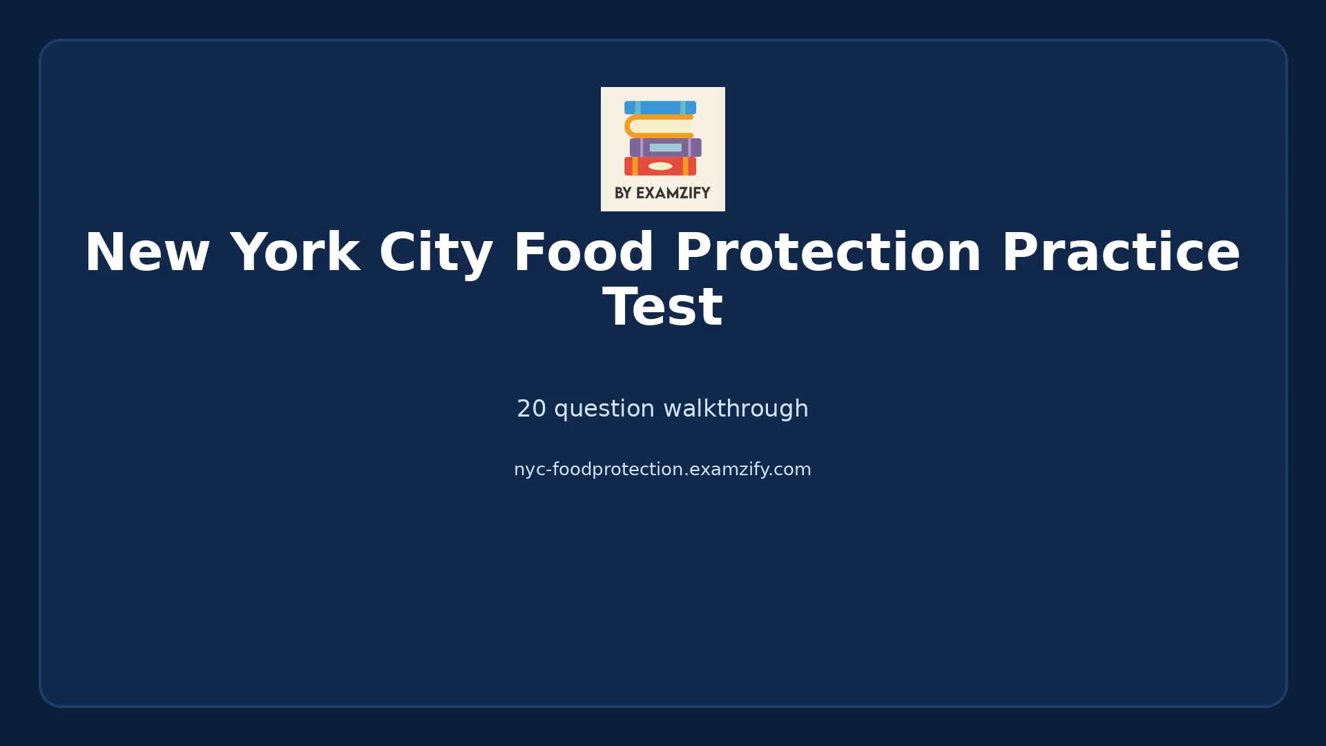 Video thumbnail for New York City Food Protection Practice Test