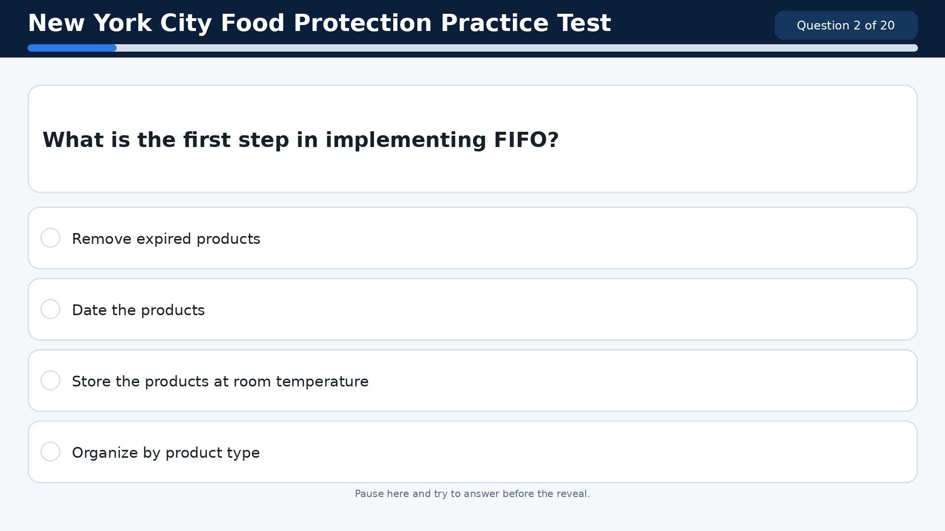 Video thumbnail for New York City Food Protection Practice Test