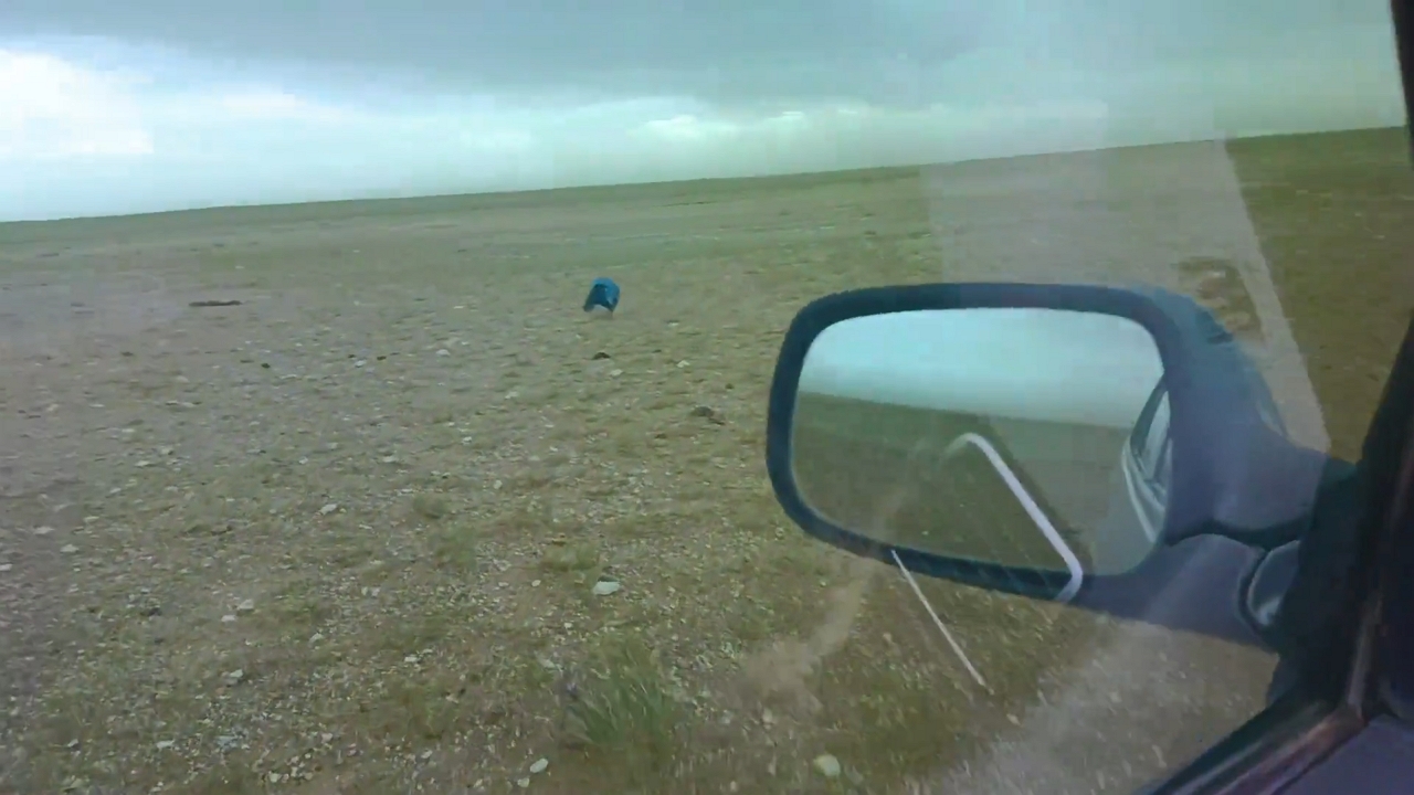 Video thumbnail for Wind-Powered Plastic Stool Spins Wildly Across Field