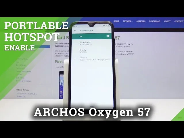 Video thumbnail for How to Configure Portable Hotspot in Archos Oxygen 57 - Access Point Options