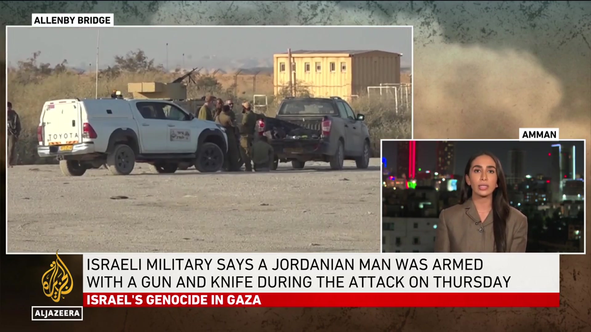 'Video thumbnail for Allenby Border Crossing attack: Two killed between Jordan and occupied West Bank'