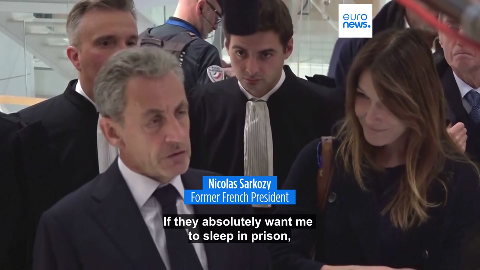 'Video thumbnail for Former French President Nicolas Sarkozy starts prison sentence in Paris jail'
