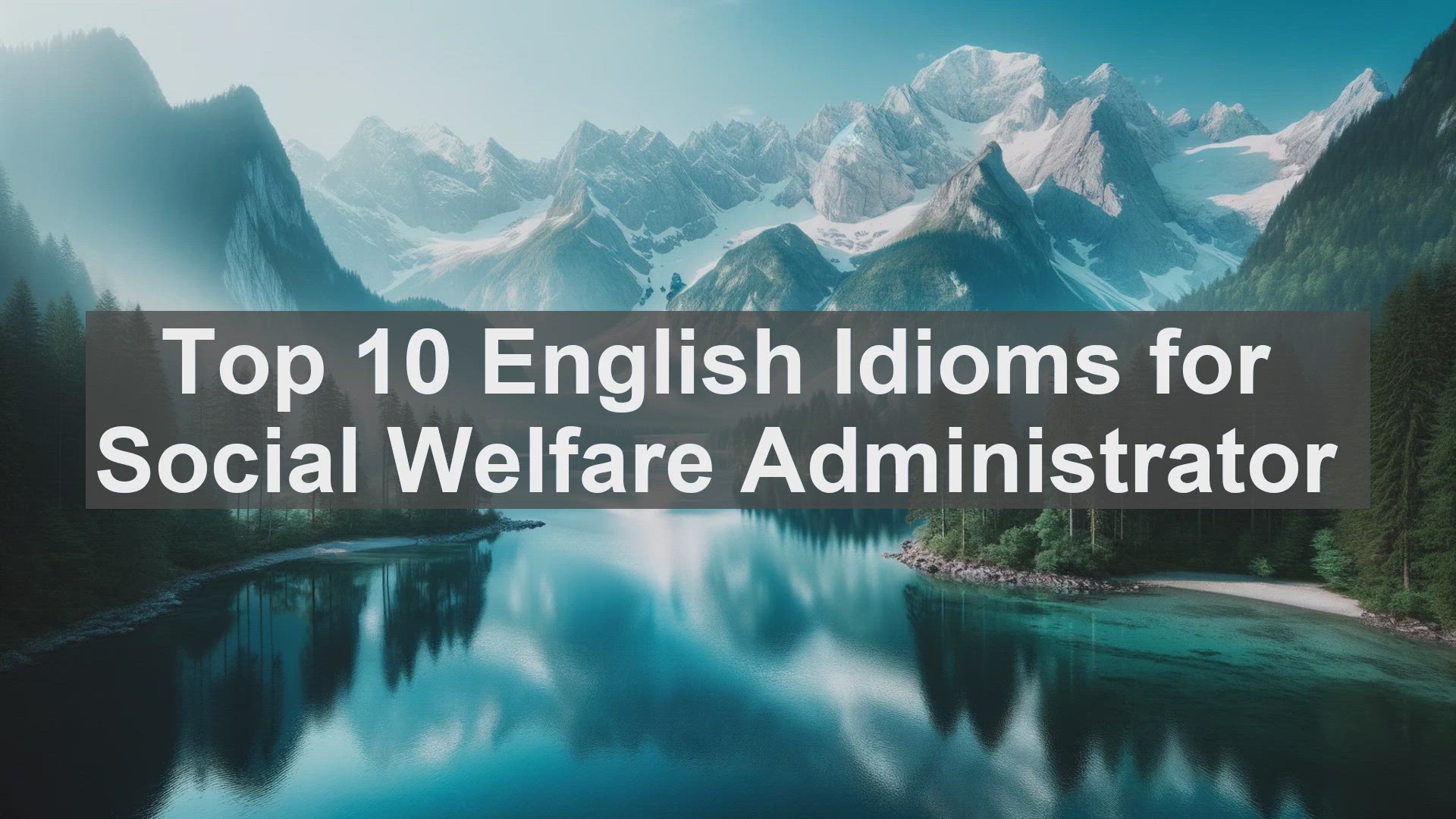 'Video thumbnail for Top 10 English Idioms for Social Welfare Administrator'