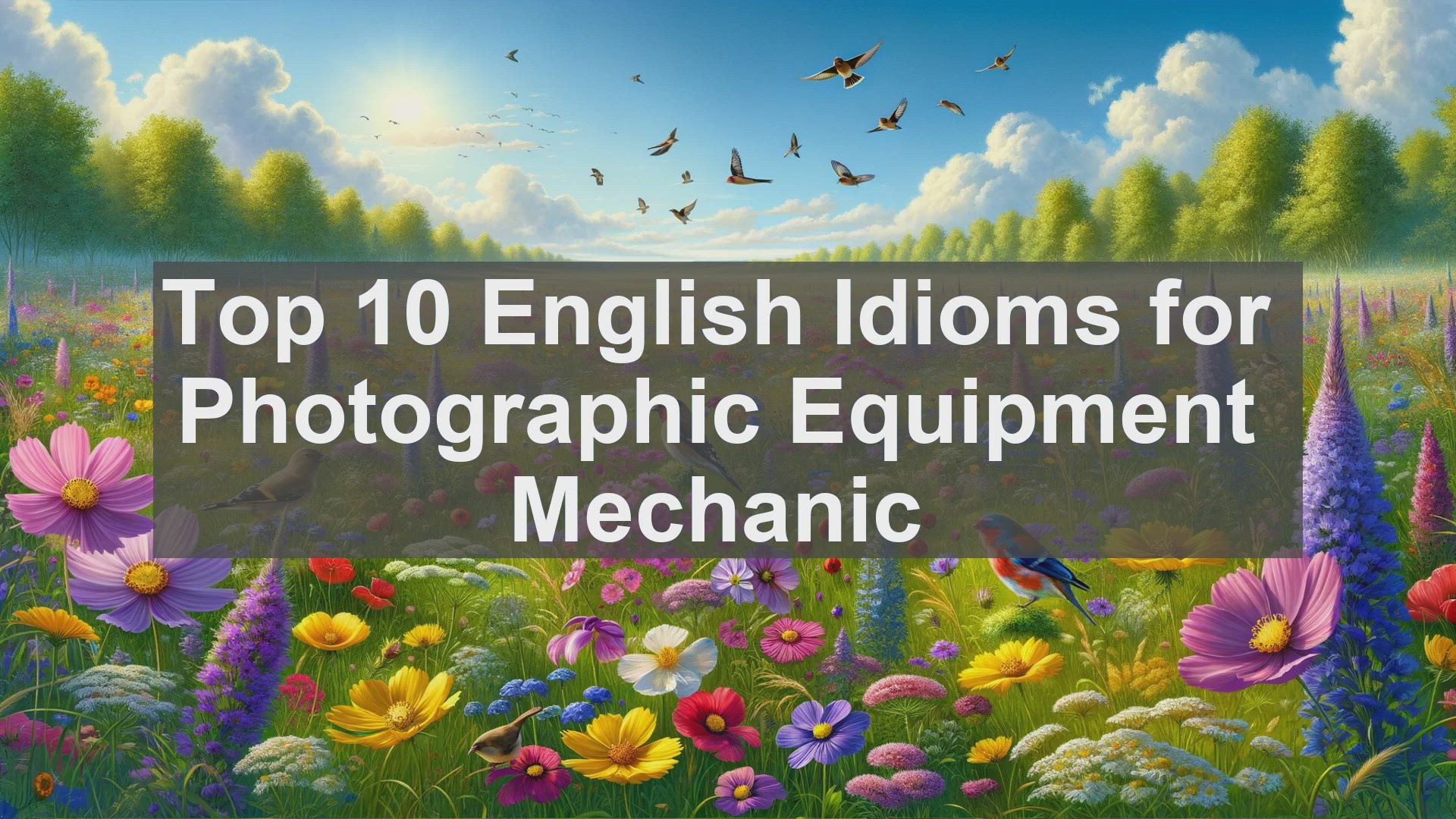 'Video thumbnail for Top 10 English Idioms for Photographic Equipment Mechanic'