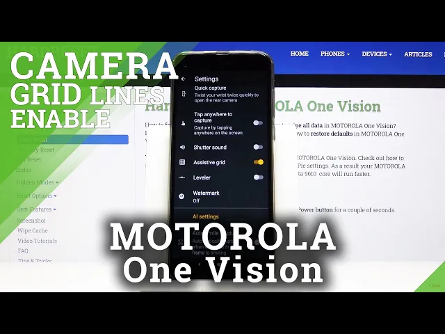 Video thumbnail for How to Activate Camera Grid Lines in Motorola One Vision - Enable Orientation Lines