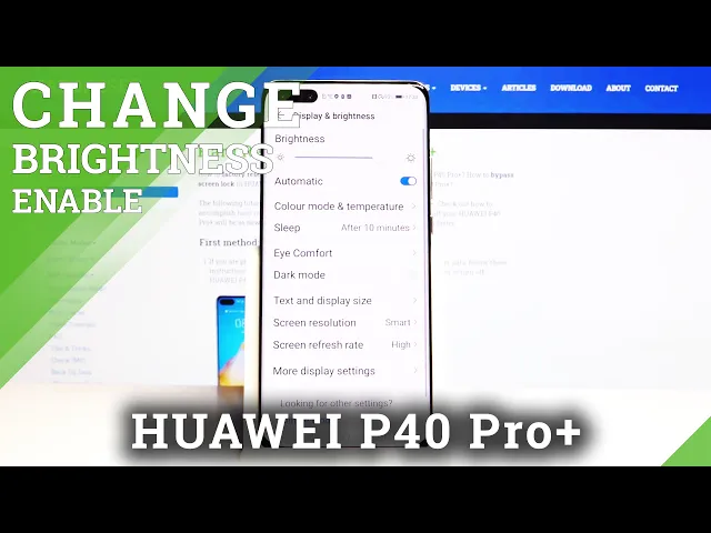 Video thumbnail for How to Activate Auto Brightness in HUAWEI P40 Pro+ - Auto Adjust Screen Brightness