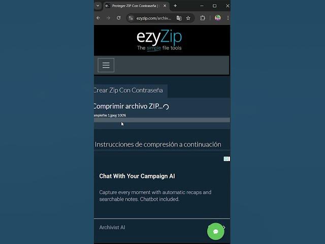 Video thumbnail for 📦 Crea Archivos ZIP Protegidos con Contraseña en Línea │ Sin Necesidad de Instalar Software