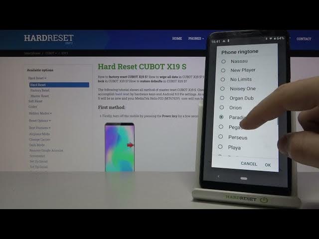 Video thumbnail for Listen to all Default Ringtones on CUBOT X19 S - Ringtone List