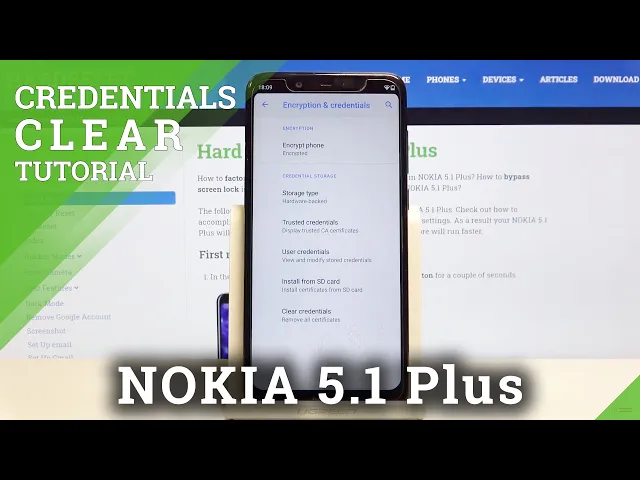 Video thumbnail for How to Clear Credentials in NOKIA 5.1 Plus – Reset Certificates