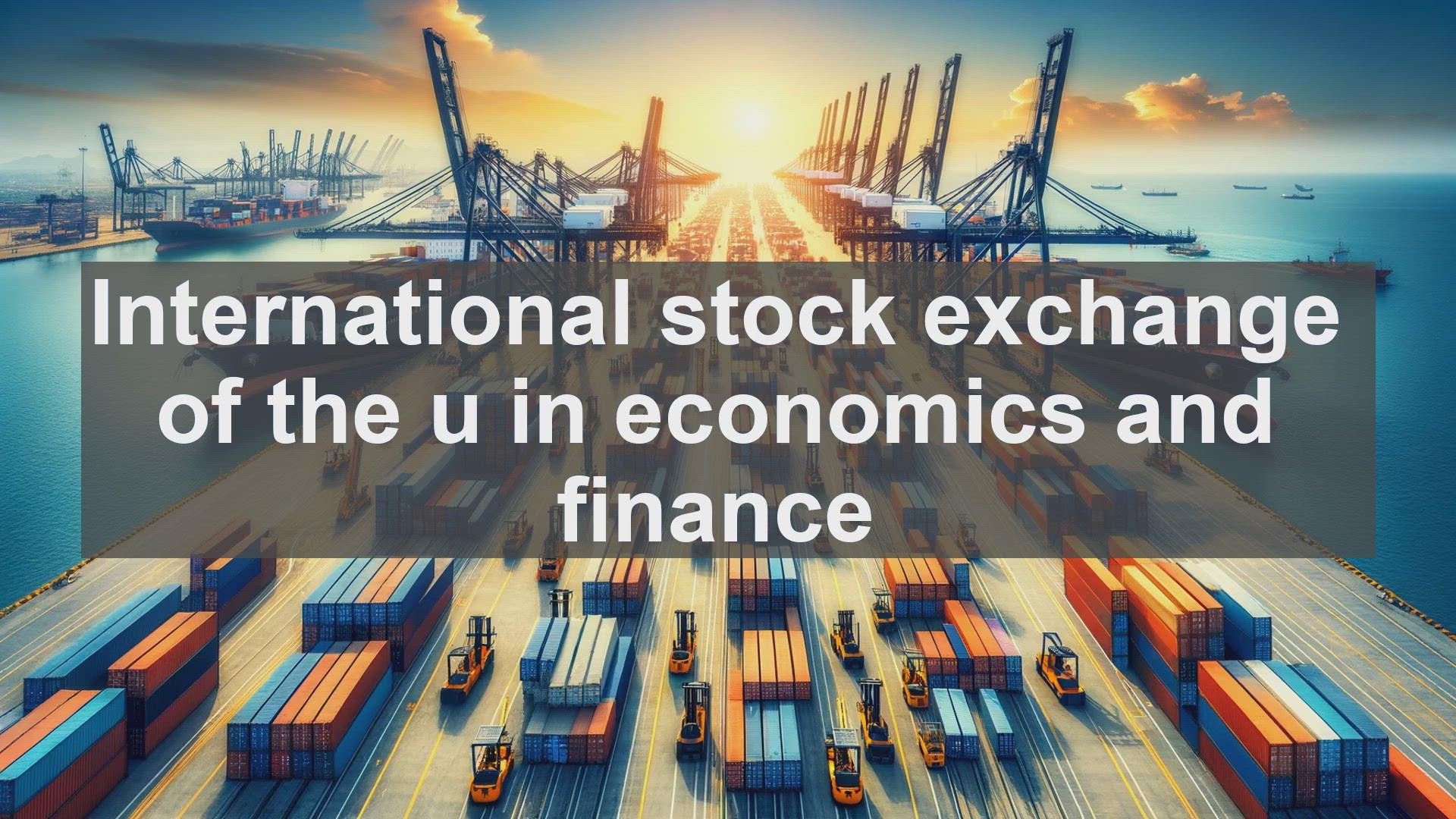 'Video thumbnail for International stock exchange of the u in economics and finance'