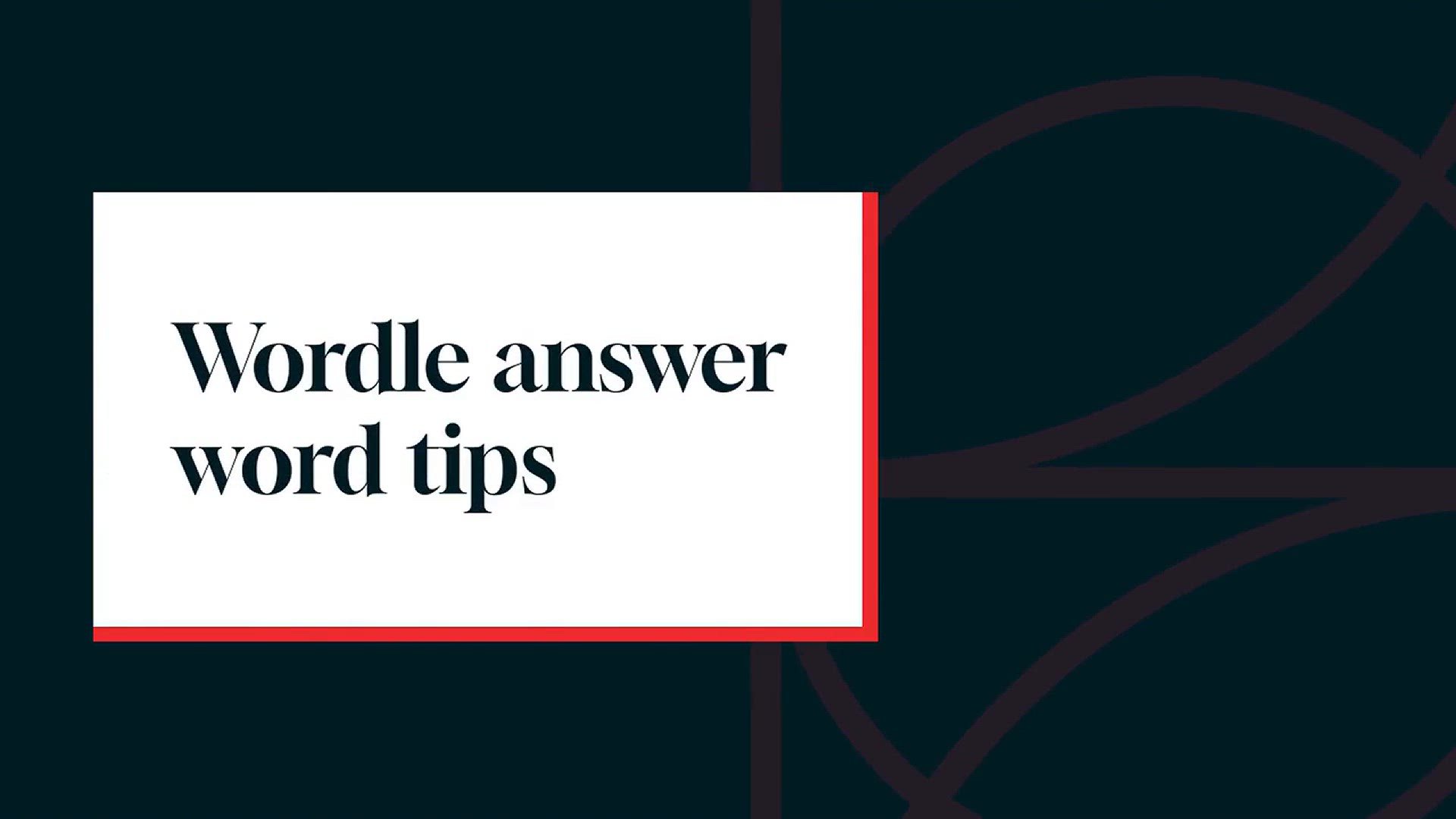 Video thumbnail for Wordle answer word tips