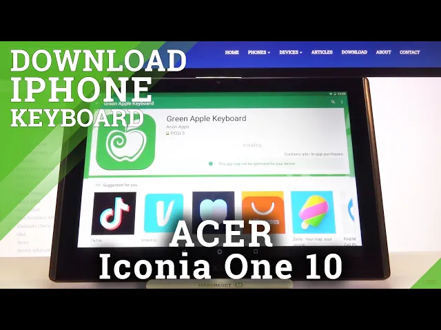 Video thumbnail for How to Download iPhone Keyboard to ACER Iconia One 10 – Green Apple Keyboard