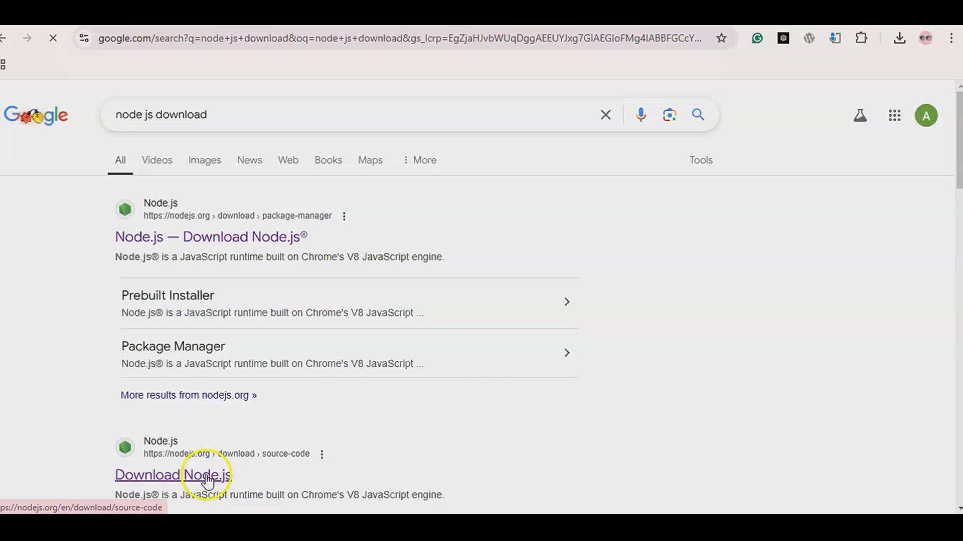 'Video thumbnail for How to Download Node JS'