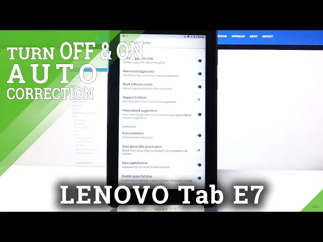 Video thumbnail for How to Enter Text Correction Options in Lenovo Tab E7 - Enable Autocorrection Feature