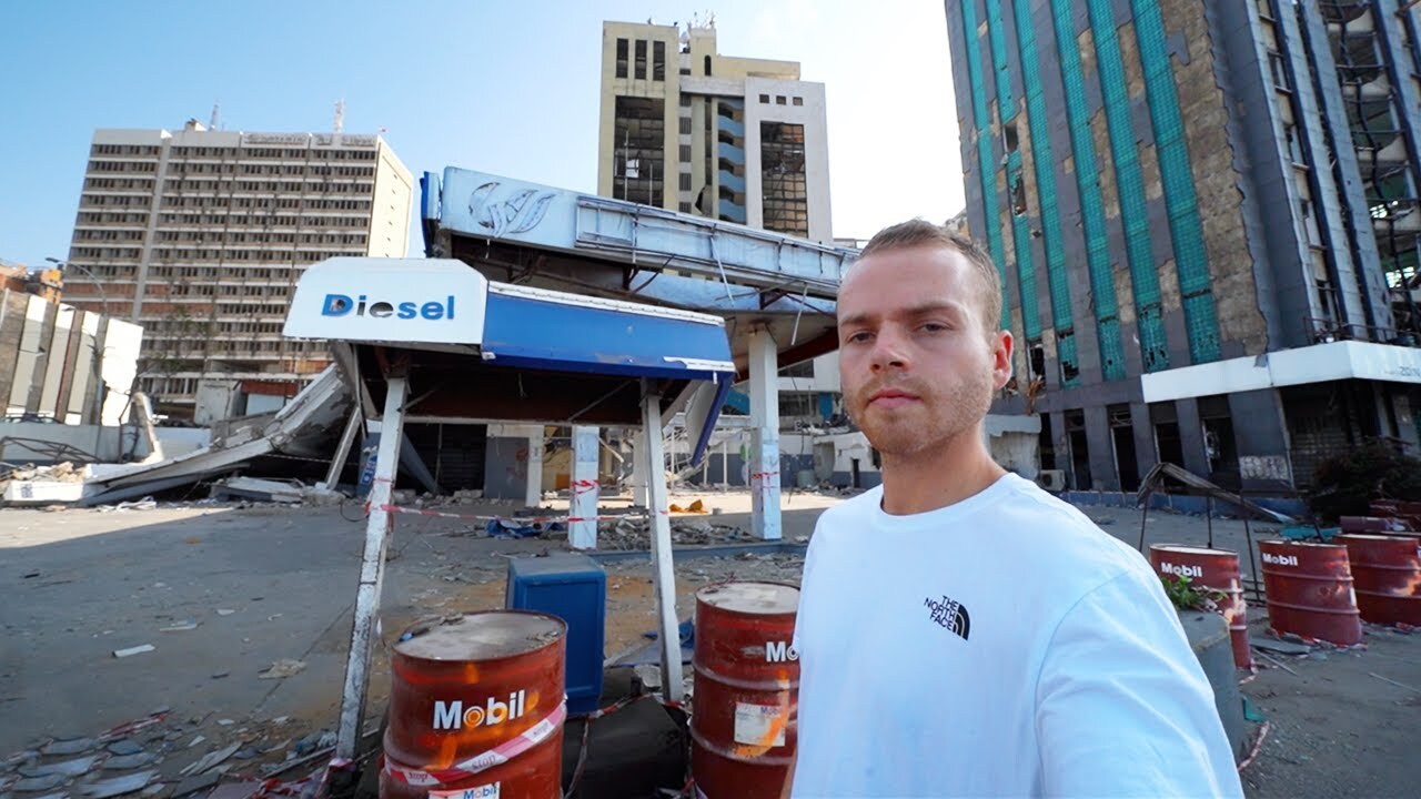 Video thumbnail for Walking Streets of Beirut, Lebanon (destroyed city)