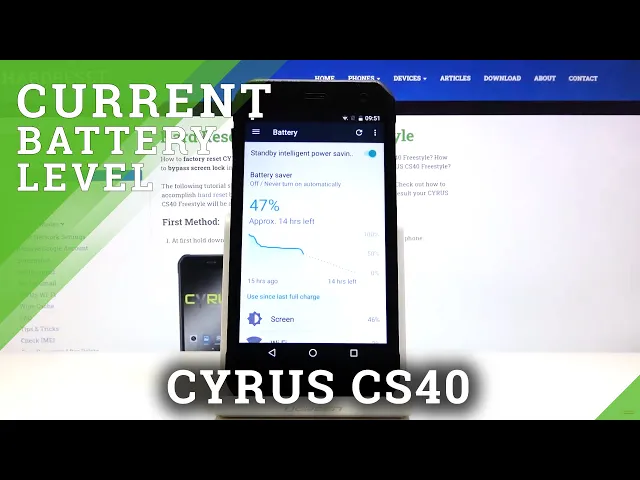 Video thumbnail for How to Activate Battery Percentage in CYRUS CS40 – Turn On Battery Percentage