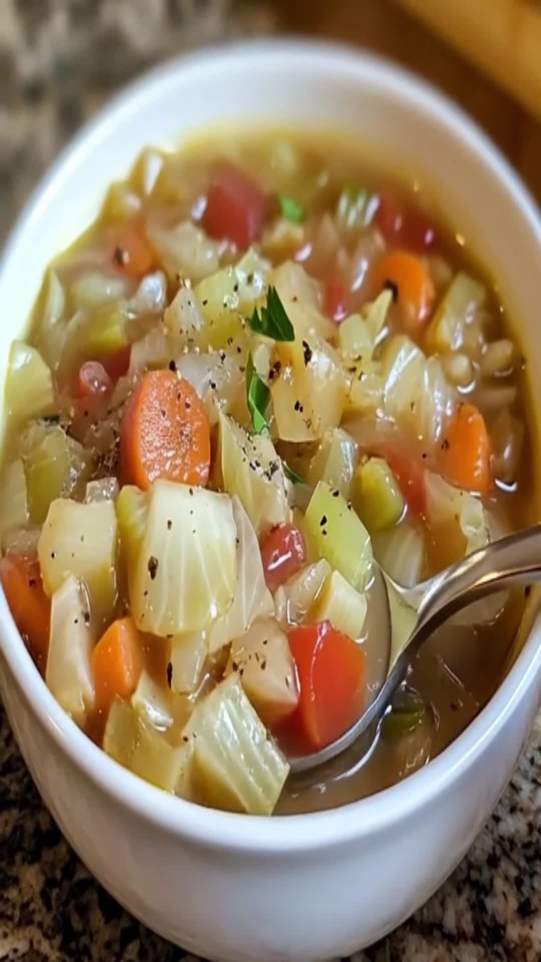 Video thumbnail for Crockpot Cabbage Soup