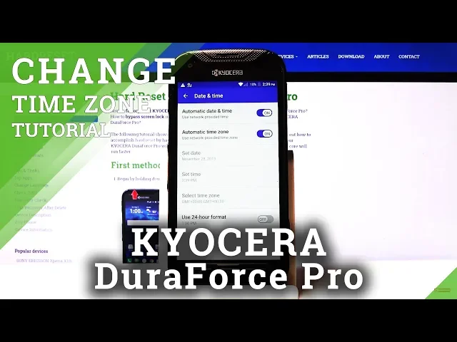Video thumbnail for How to Change Date & Time in KYOCERA DuraForce Pro – Time-Zone Settings