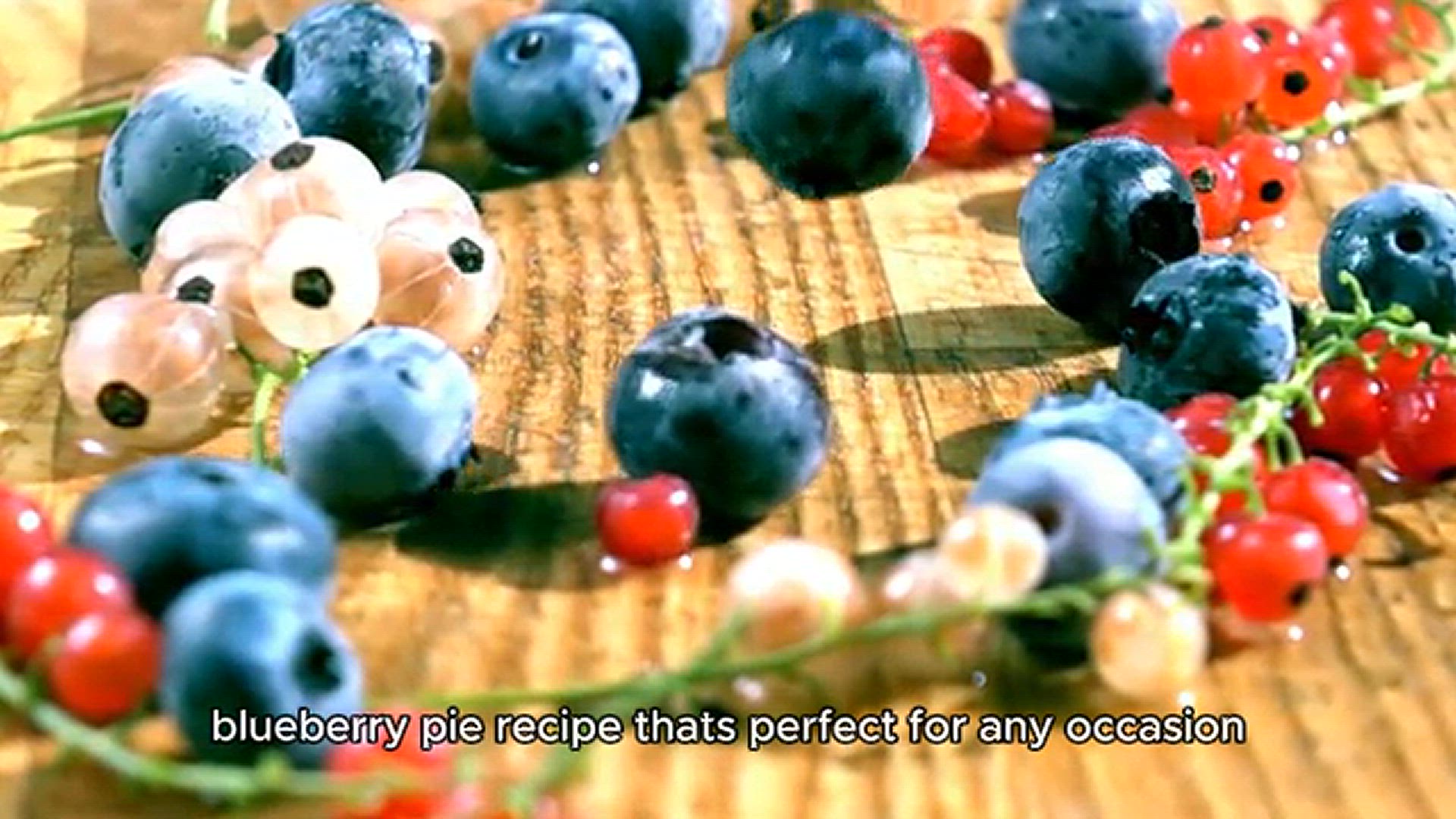 'Video thumbnail for Blueberry pie recipe'